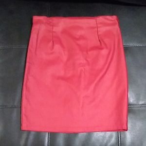 Faux leather mini skirt